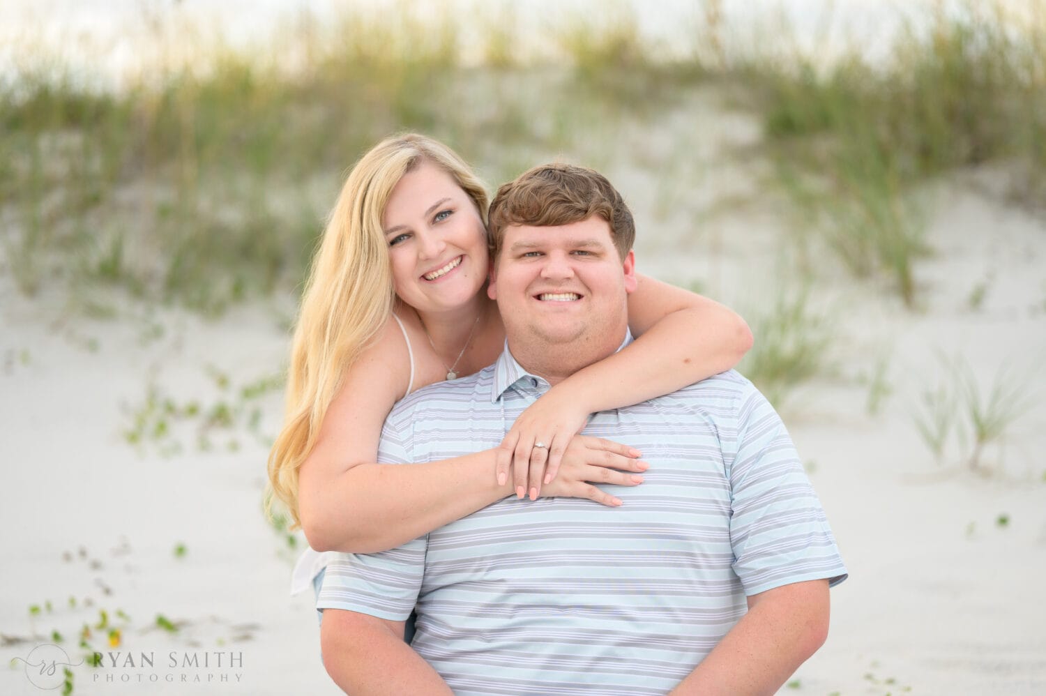 Engagement pictures on the beach - Huntington Beach State Park