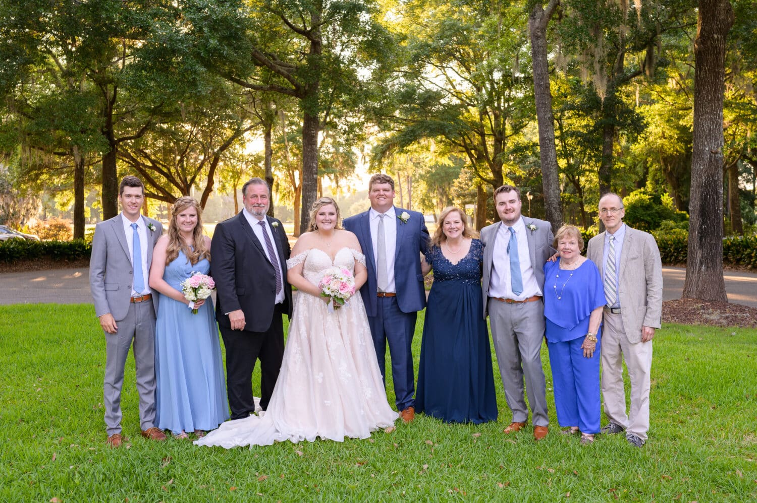 Family pictures in front of the clubhouse - Pawleys Plantation
