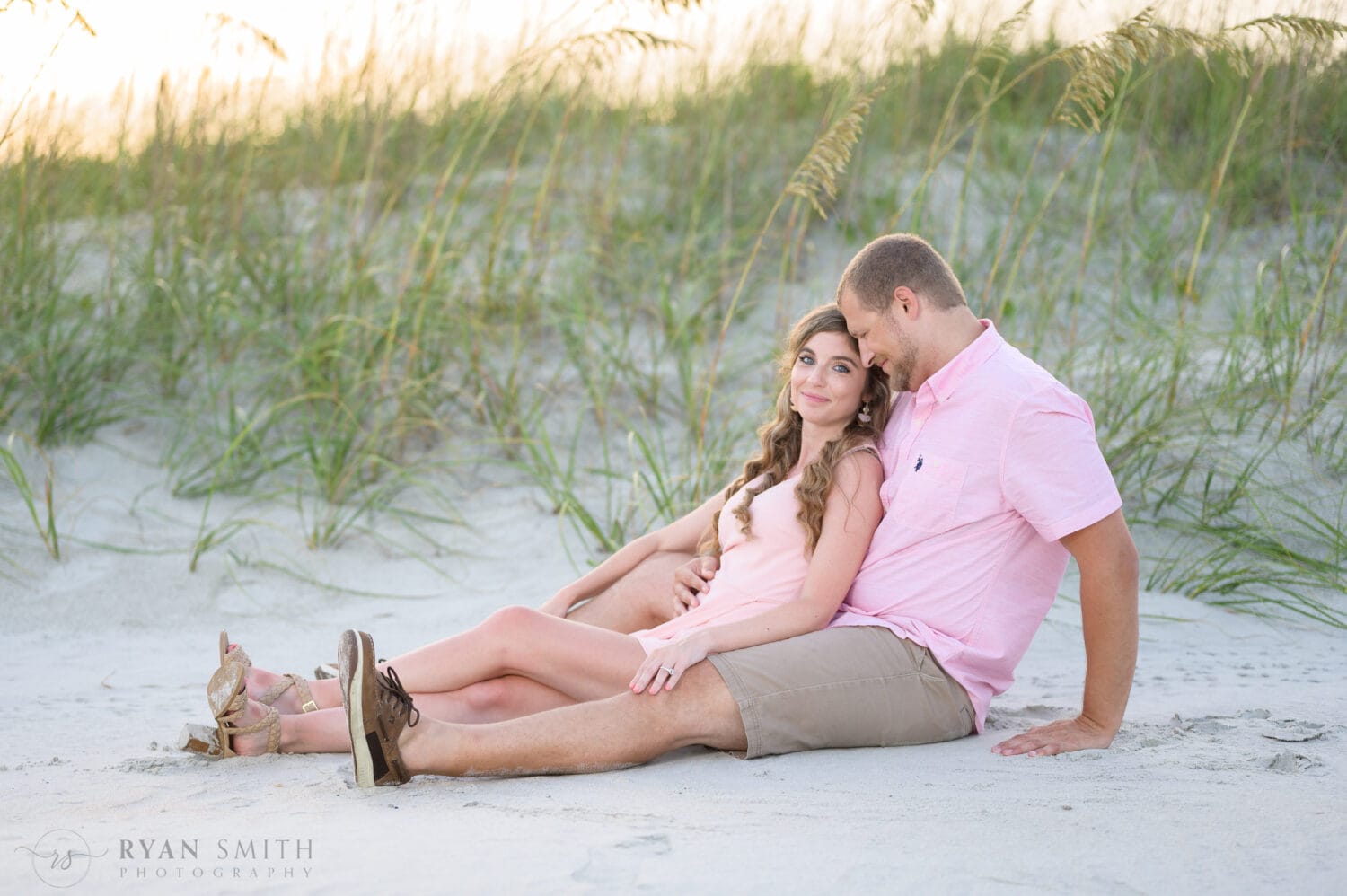 Laying together by the summer dunes - Huntington Beach State Park - Myrtle Beach