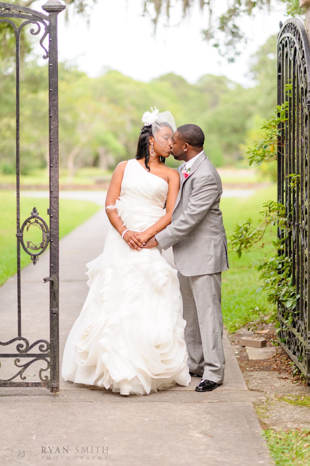 Portraits with the bride and groom - Brookgreen Gardens, Murrells Inlet, SC