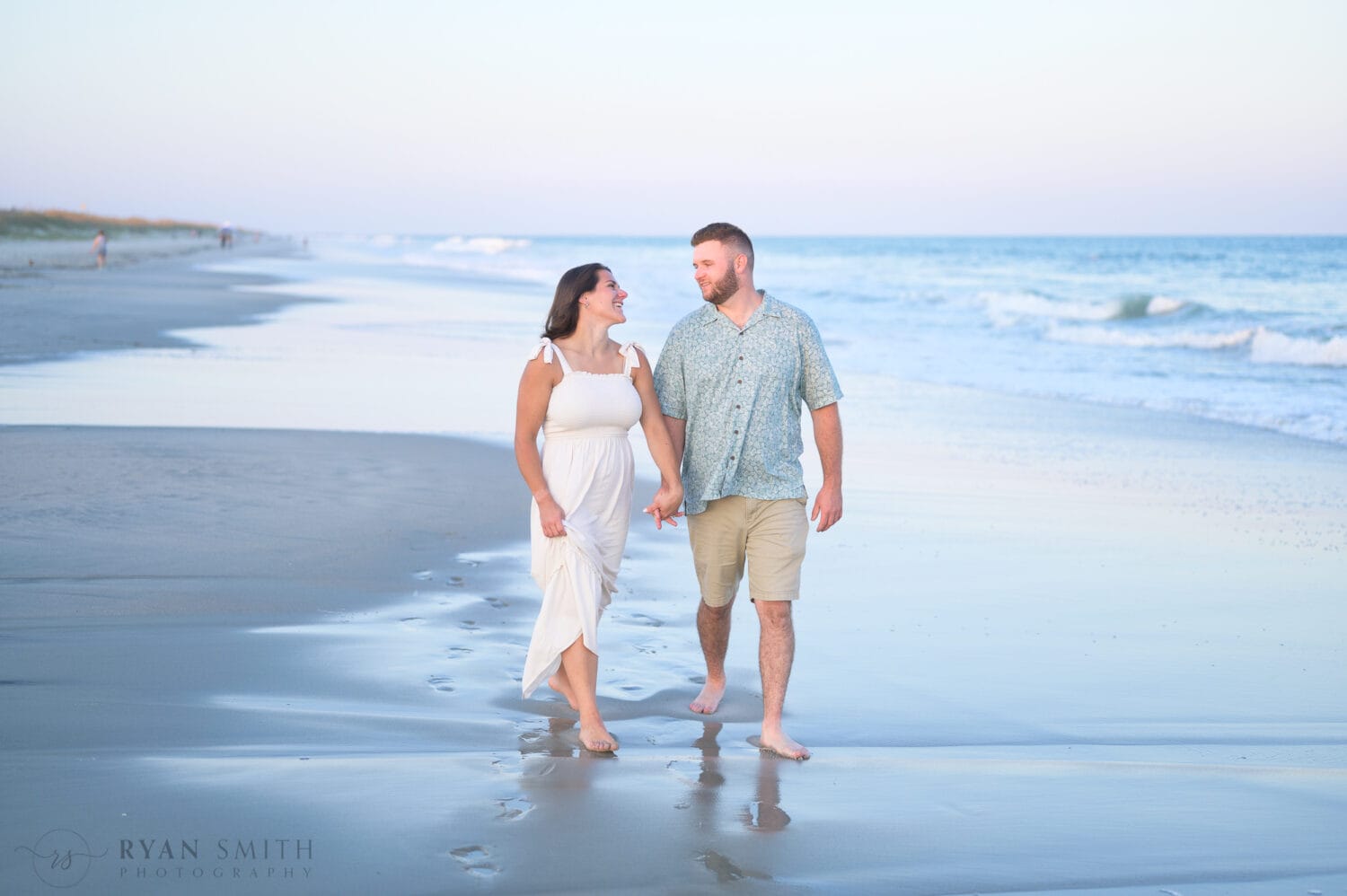 Walking together in the ocean - Huntington Beach State Park - Myrtle Beach