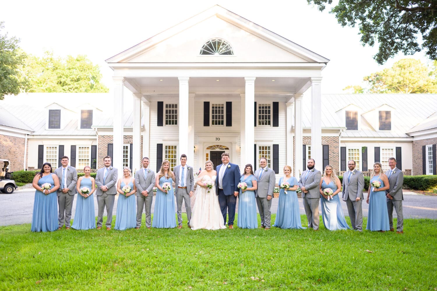 Wedding party in front of the courthouse - Pawleys Plantation