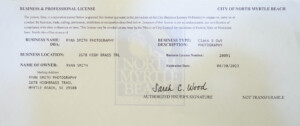 City of North Myrtle Beach Business License