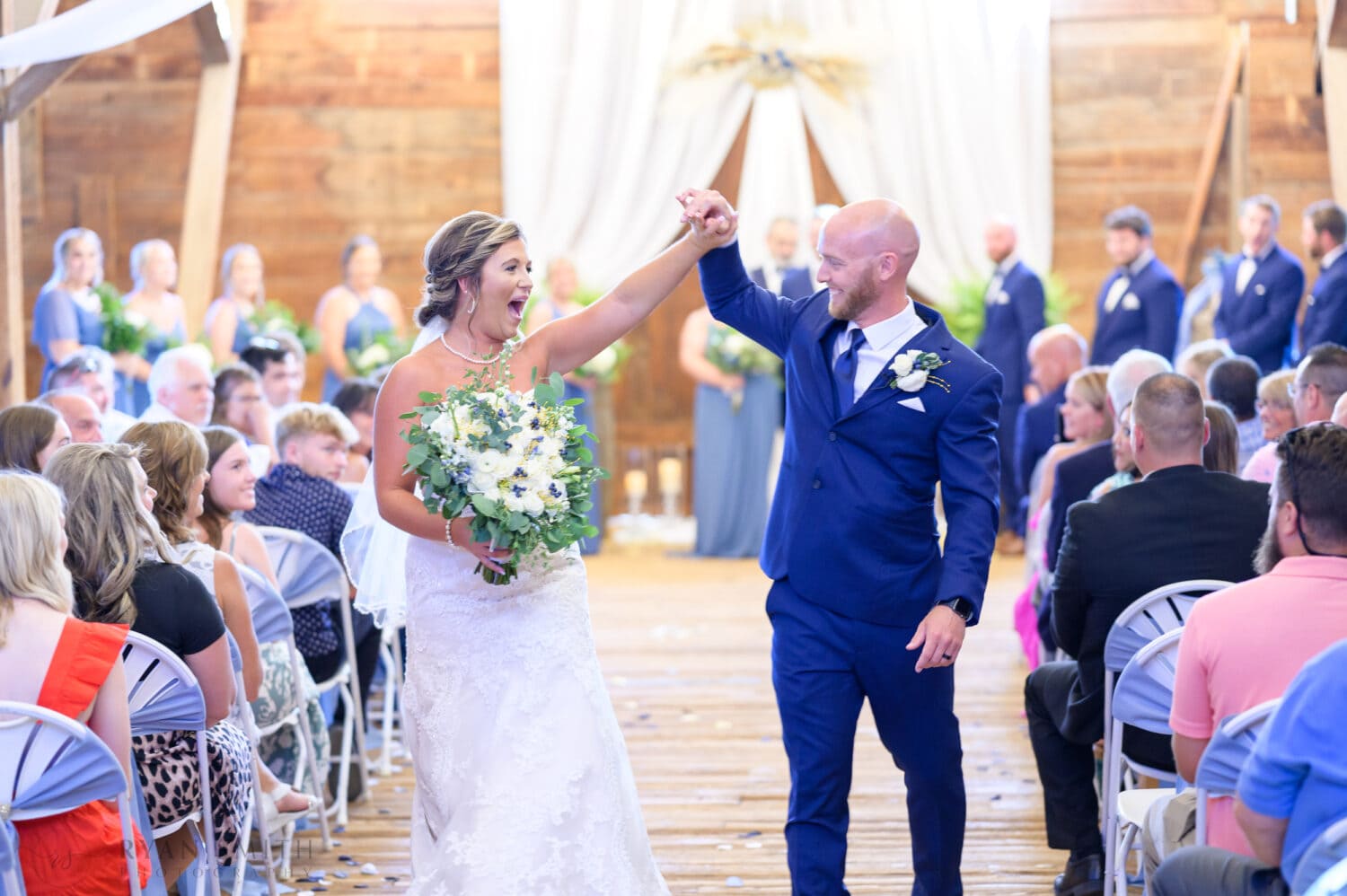 Cheers after the ceremony - The Peanut Warehouse - Conway