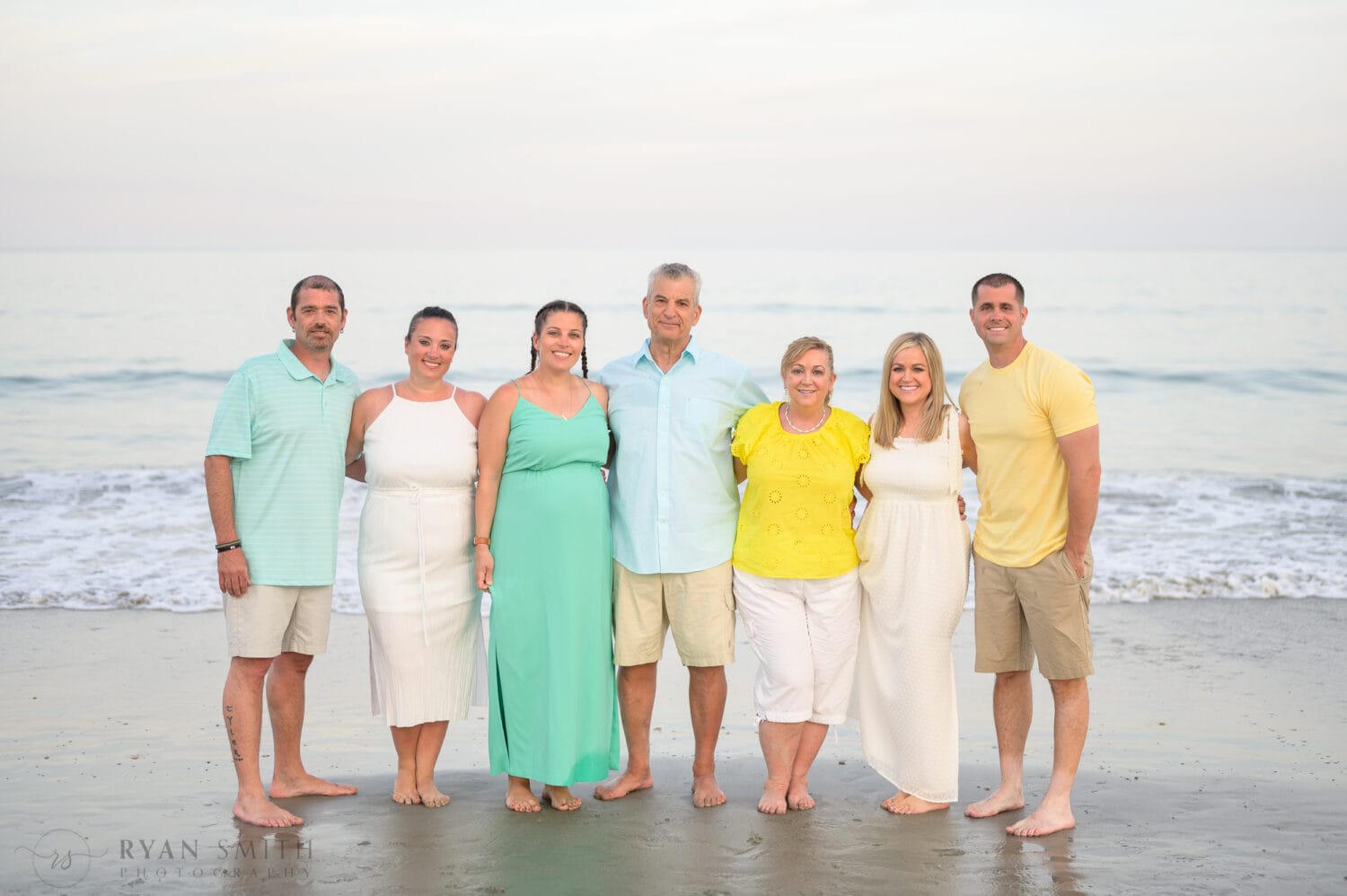 Family pictures by the dunes and ocean - North Myrtle Beach