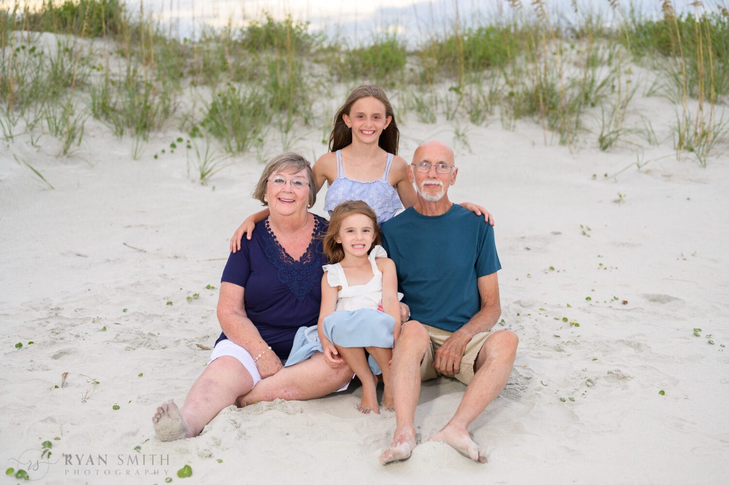 Family pictures with the grandeparents - Huntington Beach State Park
