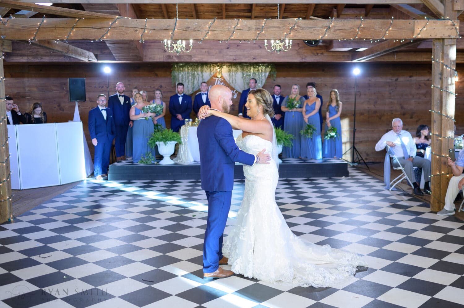 First dance with bride and groom - The Peanut Warehouse - Conway