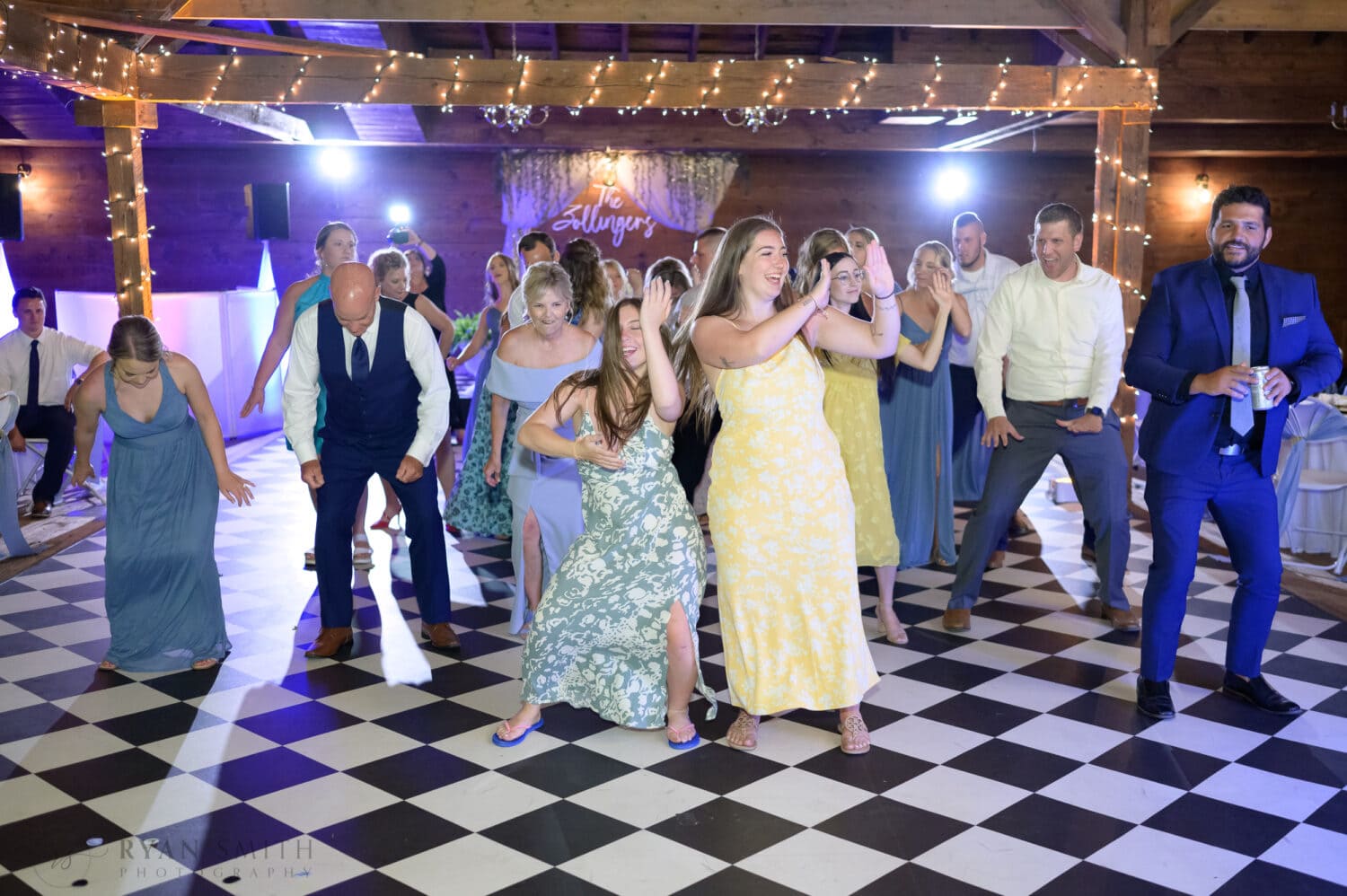 Fun dancing during the reception - The Peanut Warehouse - Conway