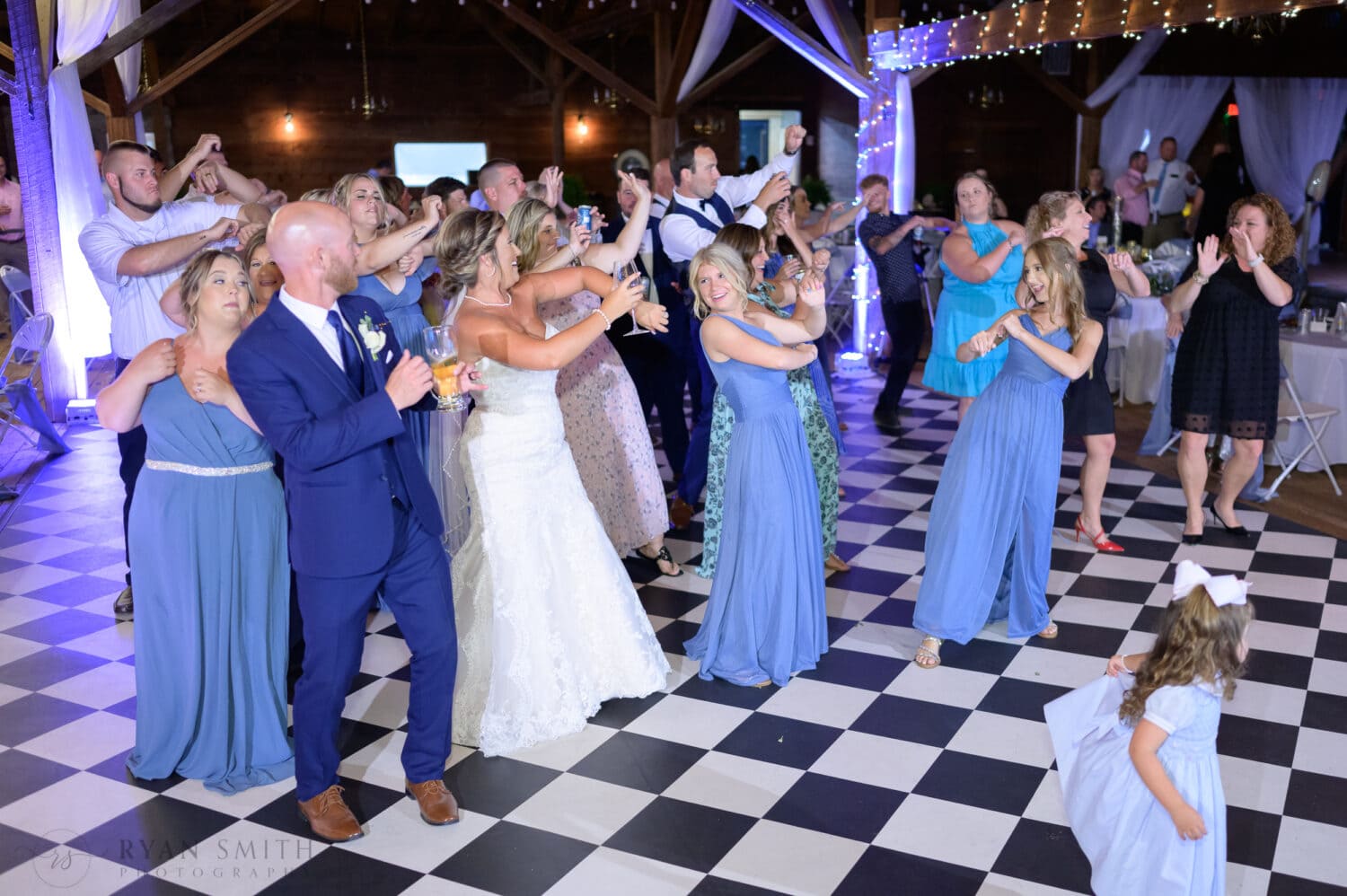 Fun dancing during the reception - The Peanut Warehouse - Conway