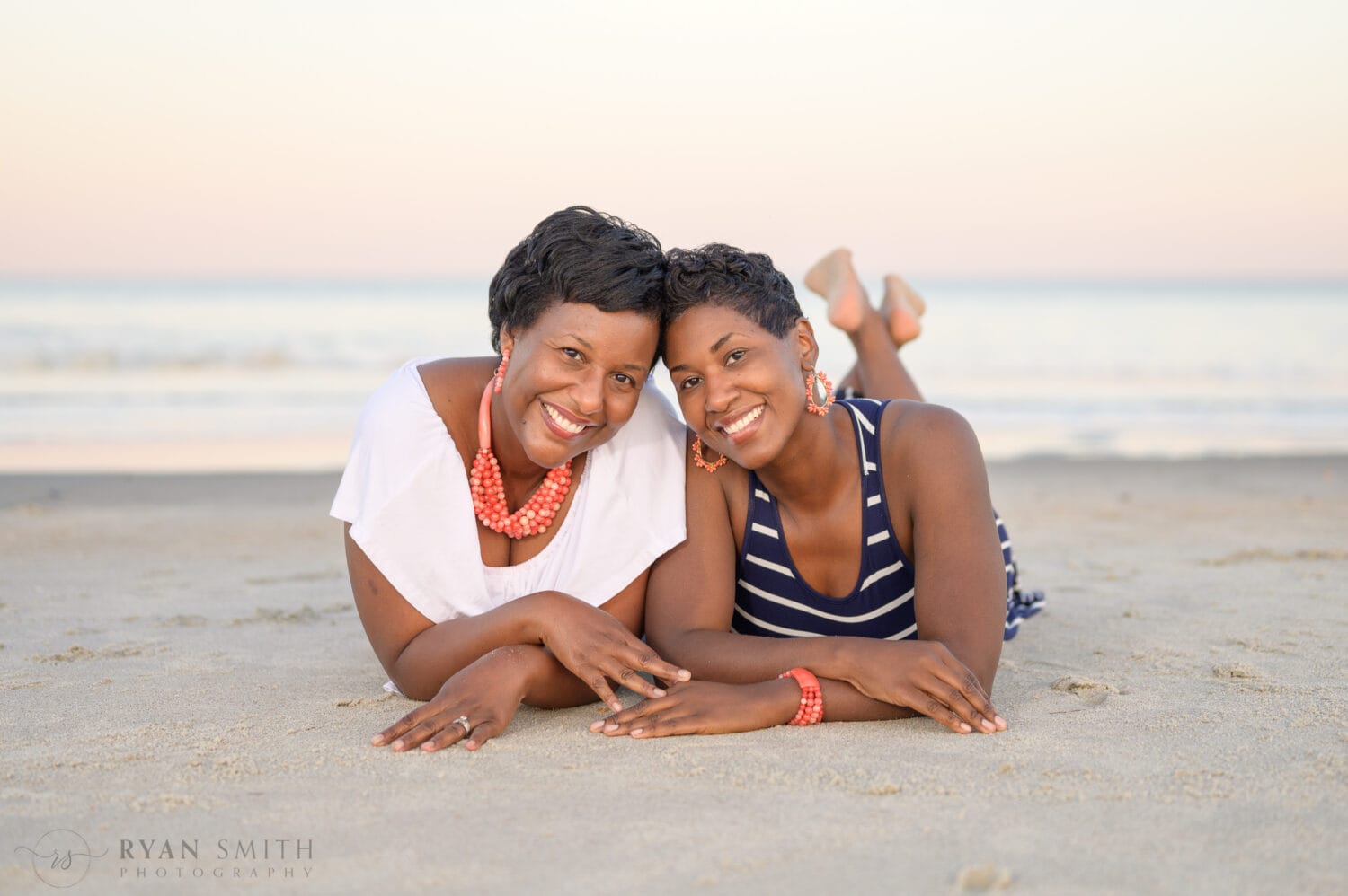 Girls in the family for a beach photo session - Huntington Beach State Park