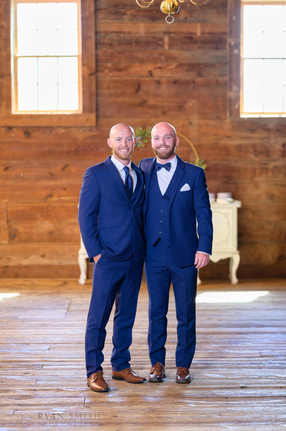 Groom and his brother - The Peanut Warehouse - Conway