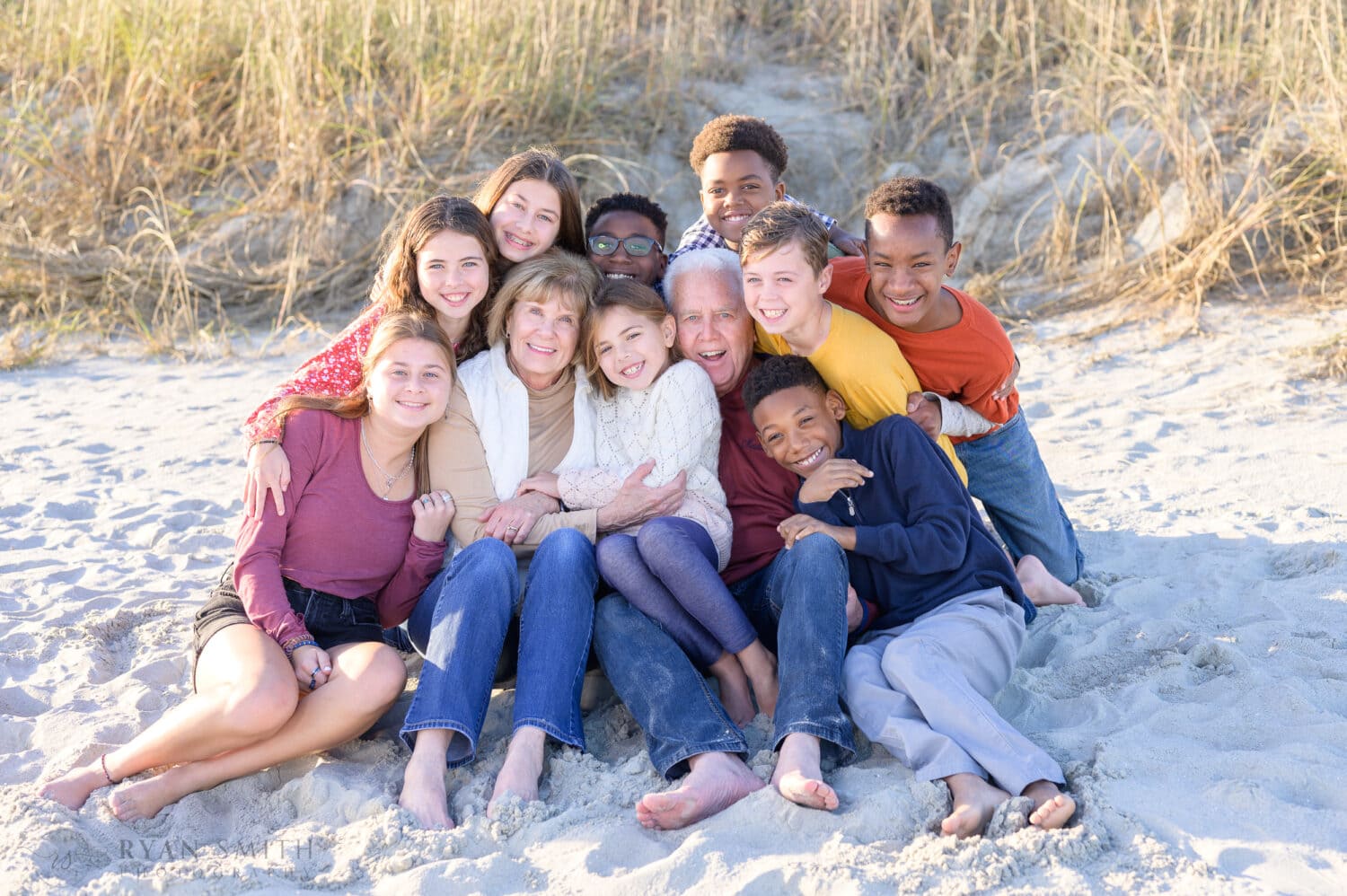 Happy mixed family by the ocean - Myrtle Beach