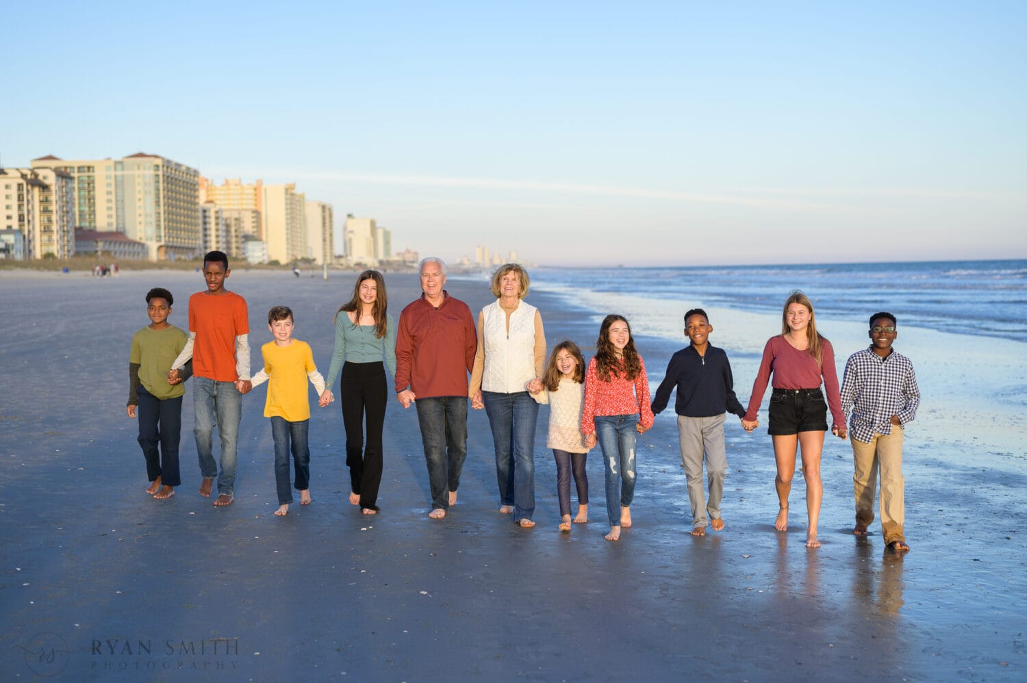Happy mixed family by the ocean - Myrtle Beach