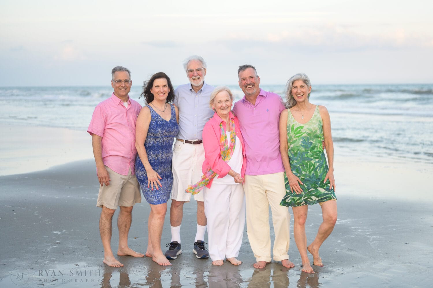Large family group having fun by the ocean - North Myrtle Beach