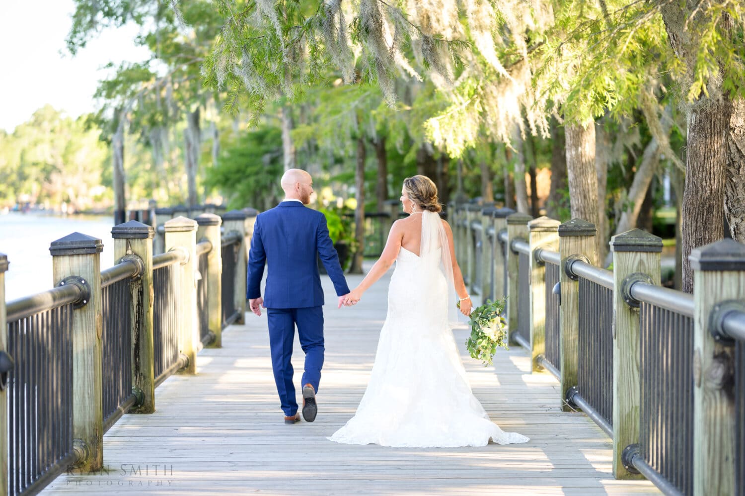 Walking down the boardwalk together - The Conway Riverwalk