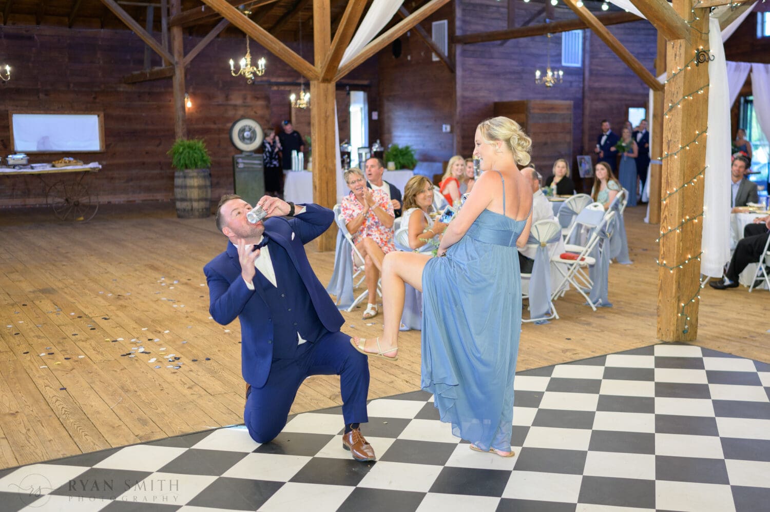 Wild introductions to the wedding reception - The Peanut Warehouse - Conway