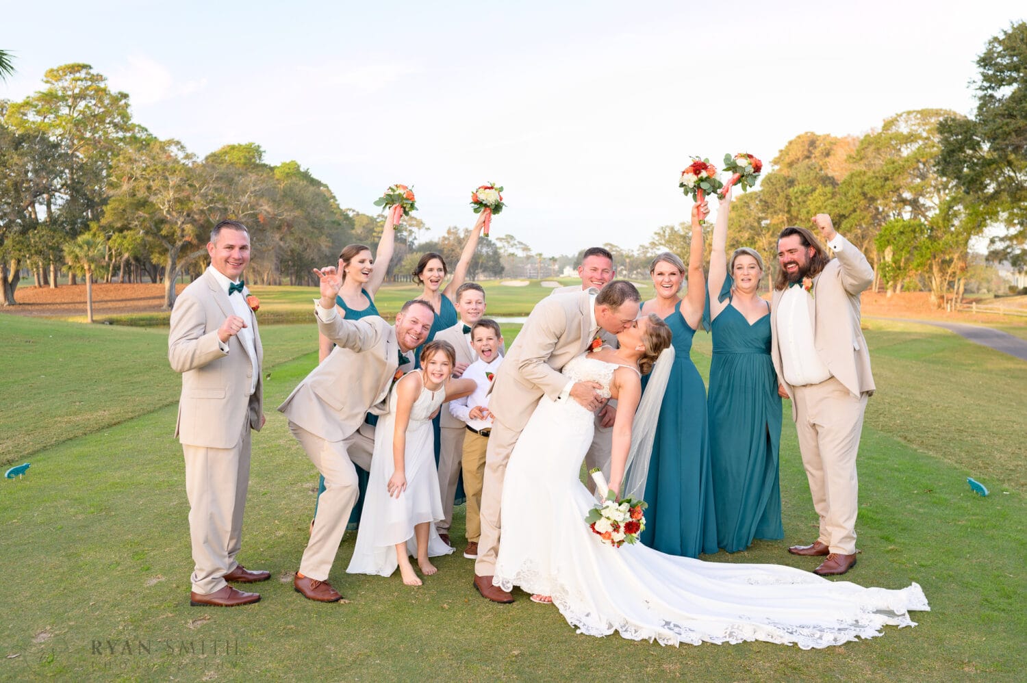 Cheers for the bride and groom - Dunes Golf & Beach Club