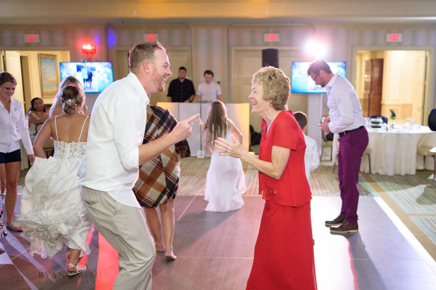 Fun dancing during the reception - Dunes Golf & Beach Club