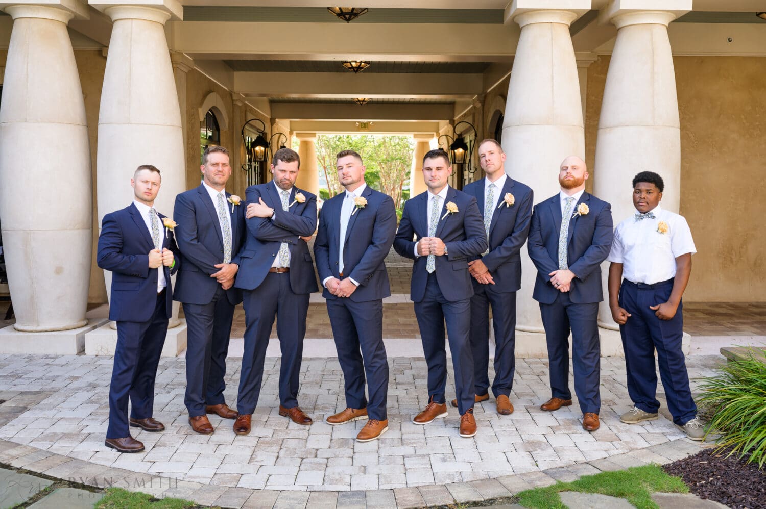 Groomsmen trying to look cool for a picture - 21 Main Events