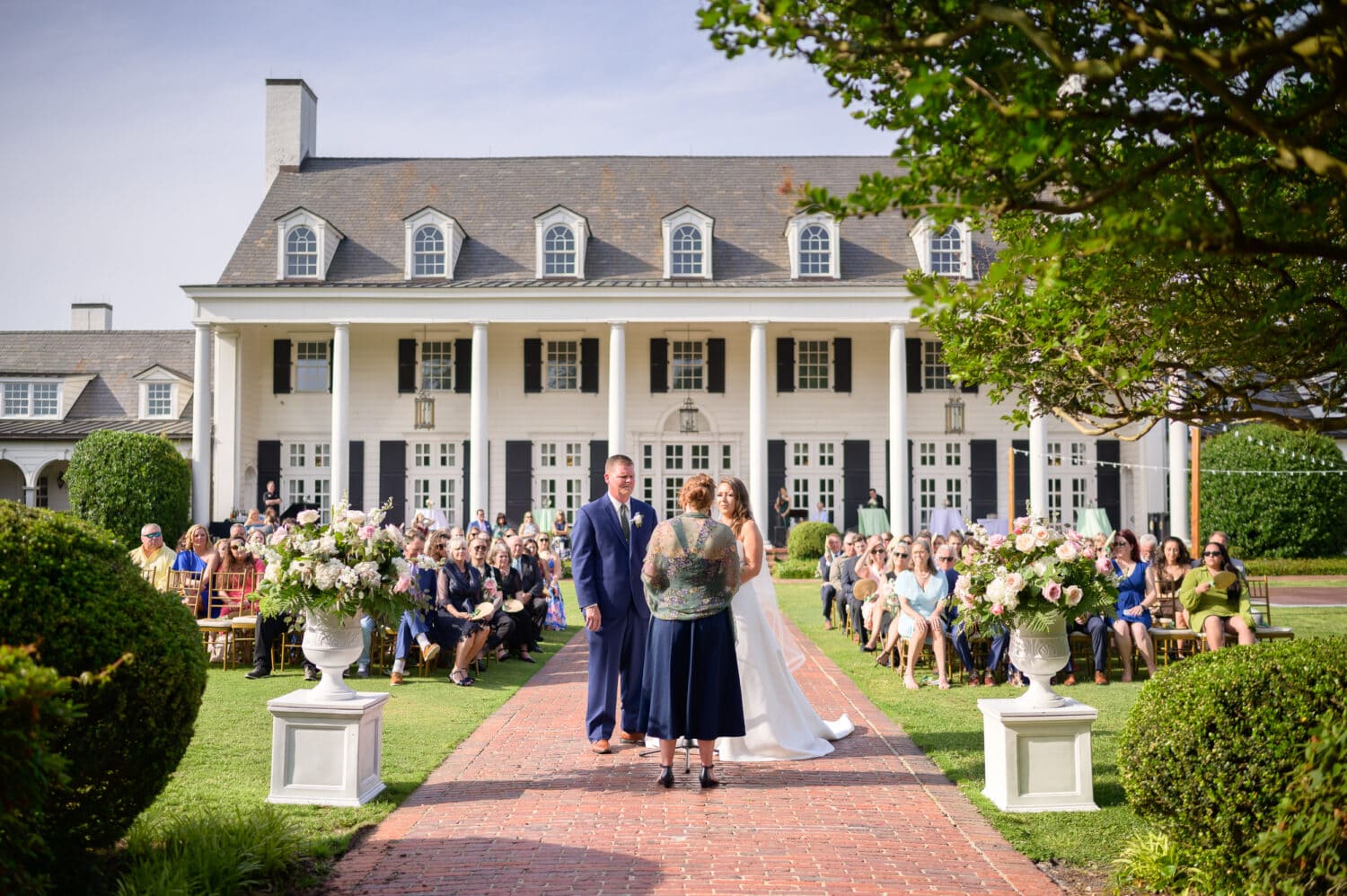 Ceremony behind the county club - Pine Lakes Country Club