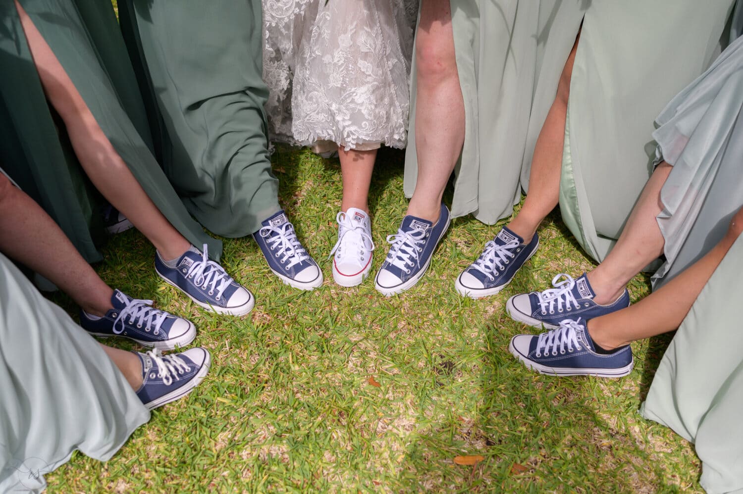Custom Converse All Starts for the bridal party - The Village House at Litchfield