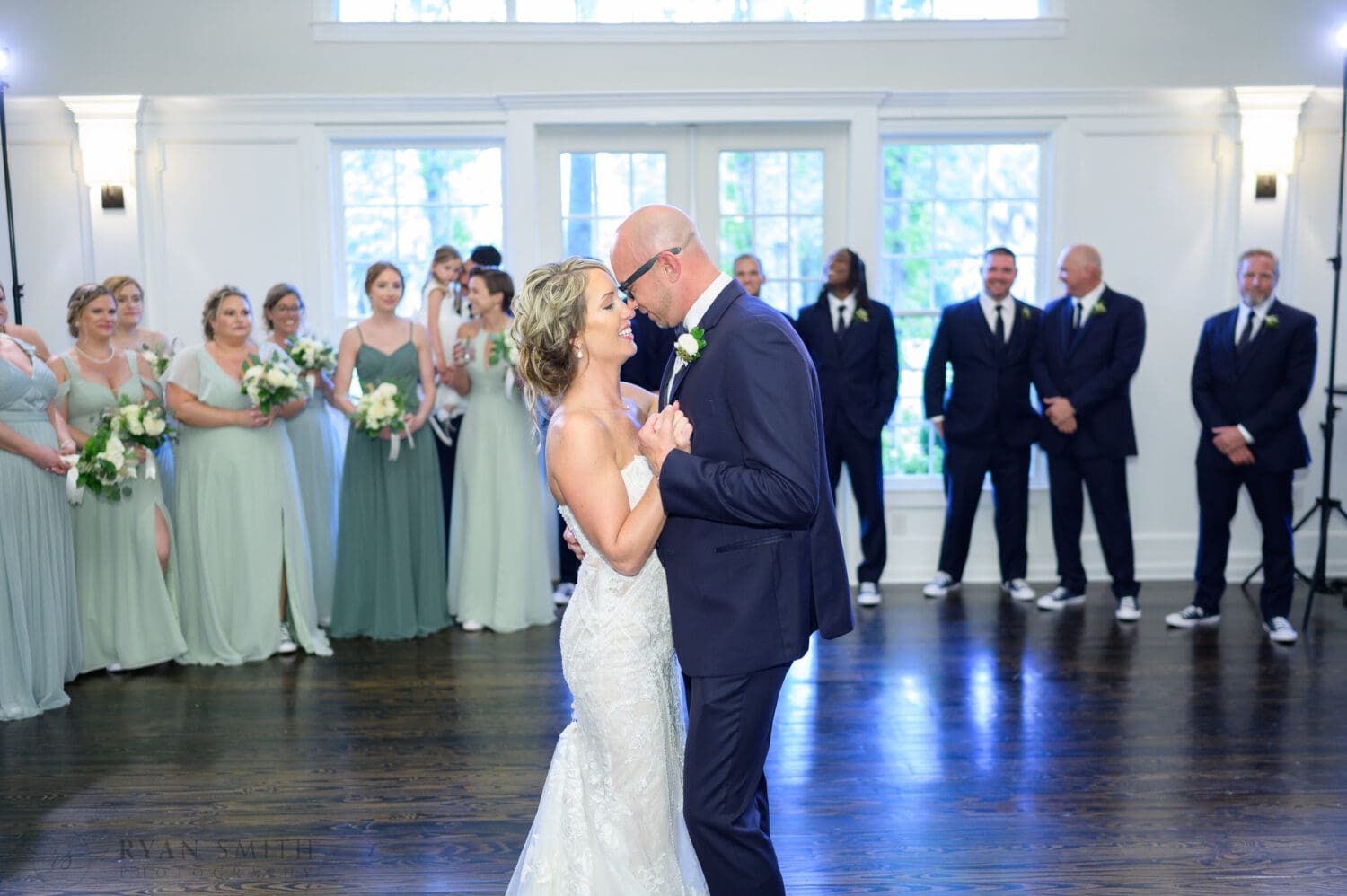 First dance with the bride and groom - The Village House at Litchfield