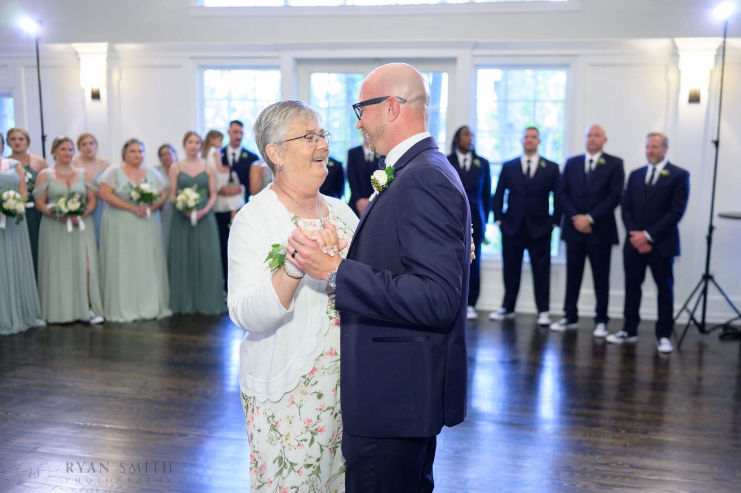 Groom dancing with mother - The Village House at Litchfield