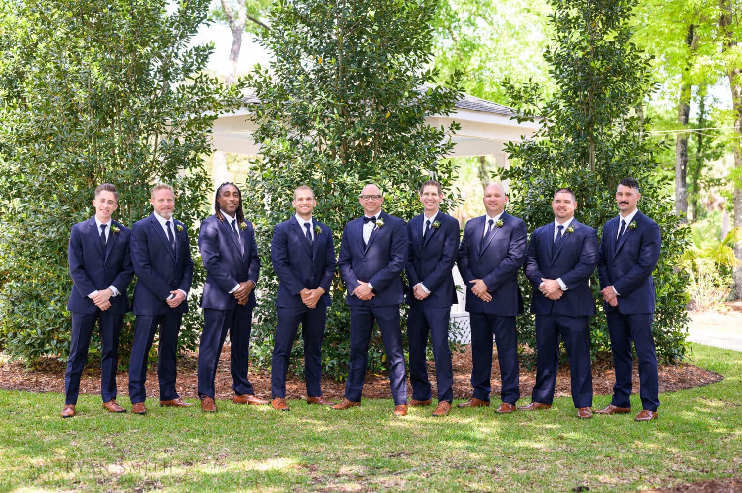 Groomsmen before the ceremony - The Village House at Litchfield