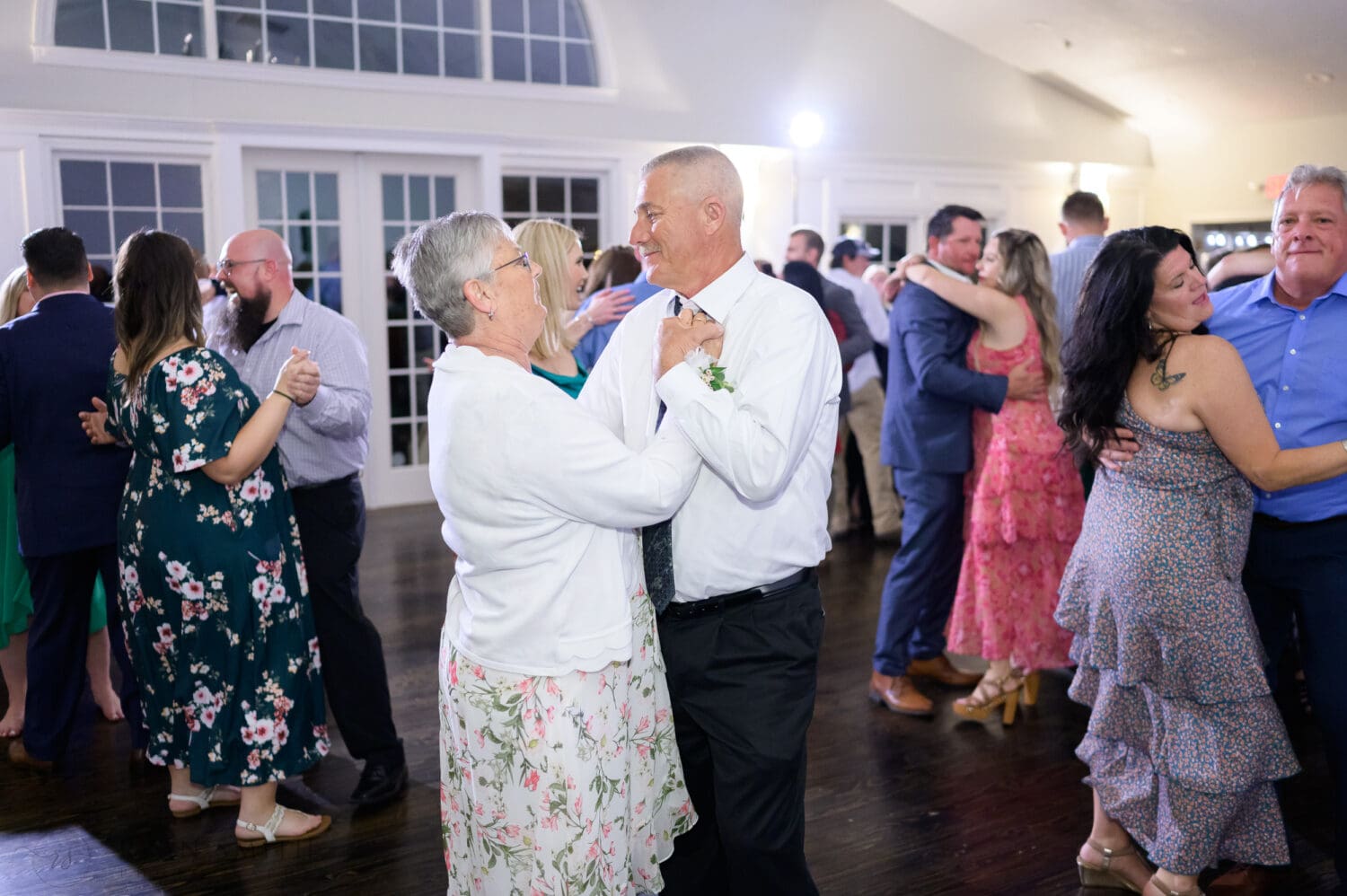 Lots of fun on the dance floor during the reception - The Village House at Litchfield
