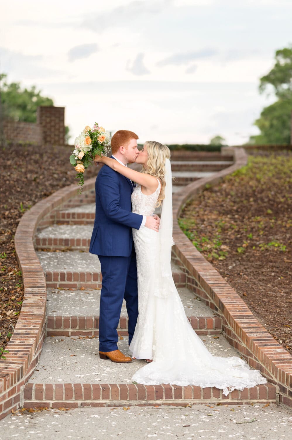 Kiss on the steps to the overlook - Dunes Golf and Beach Club