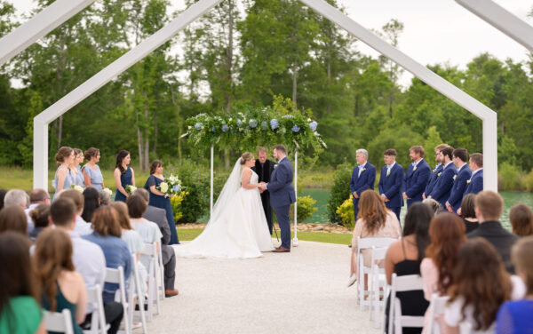 Panorama of the ceremony from 8 images with 85mm f1.4 - The Venue at White Oaks Farm