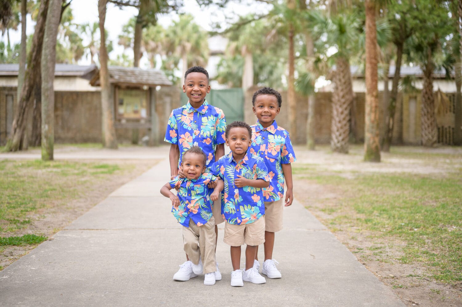 4 little brothers by the castle - Huntington Beach State Park