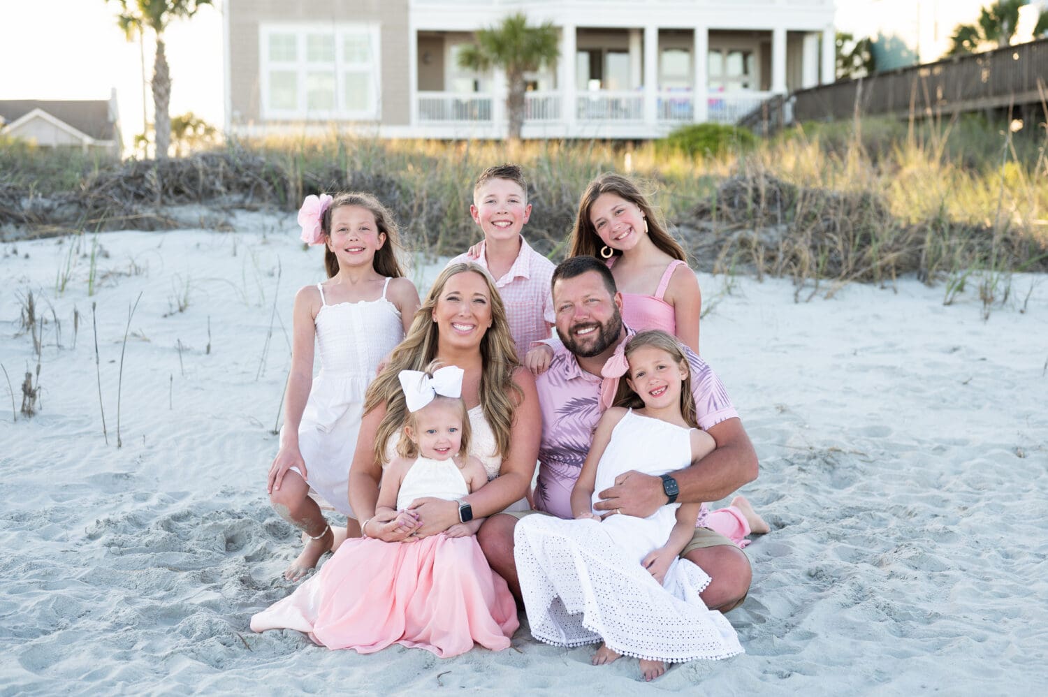 Big family group on the beach - Garden City Beach