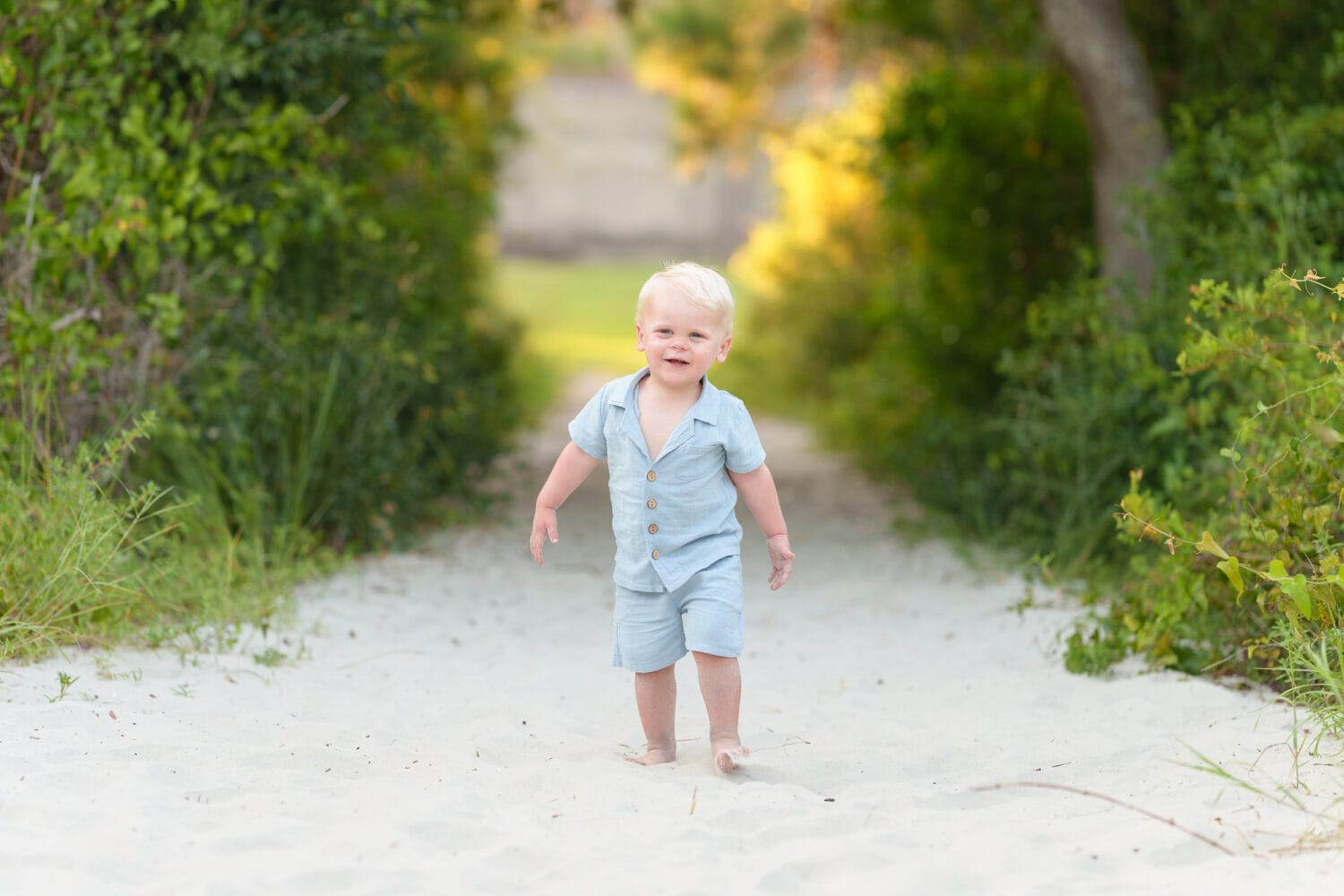 Cute baby boy on the beach - Huntington Beach State Park