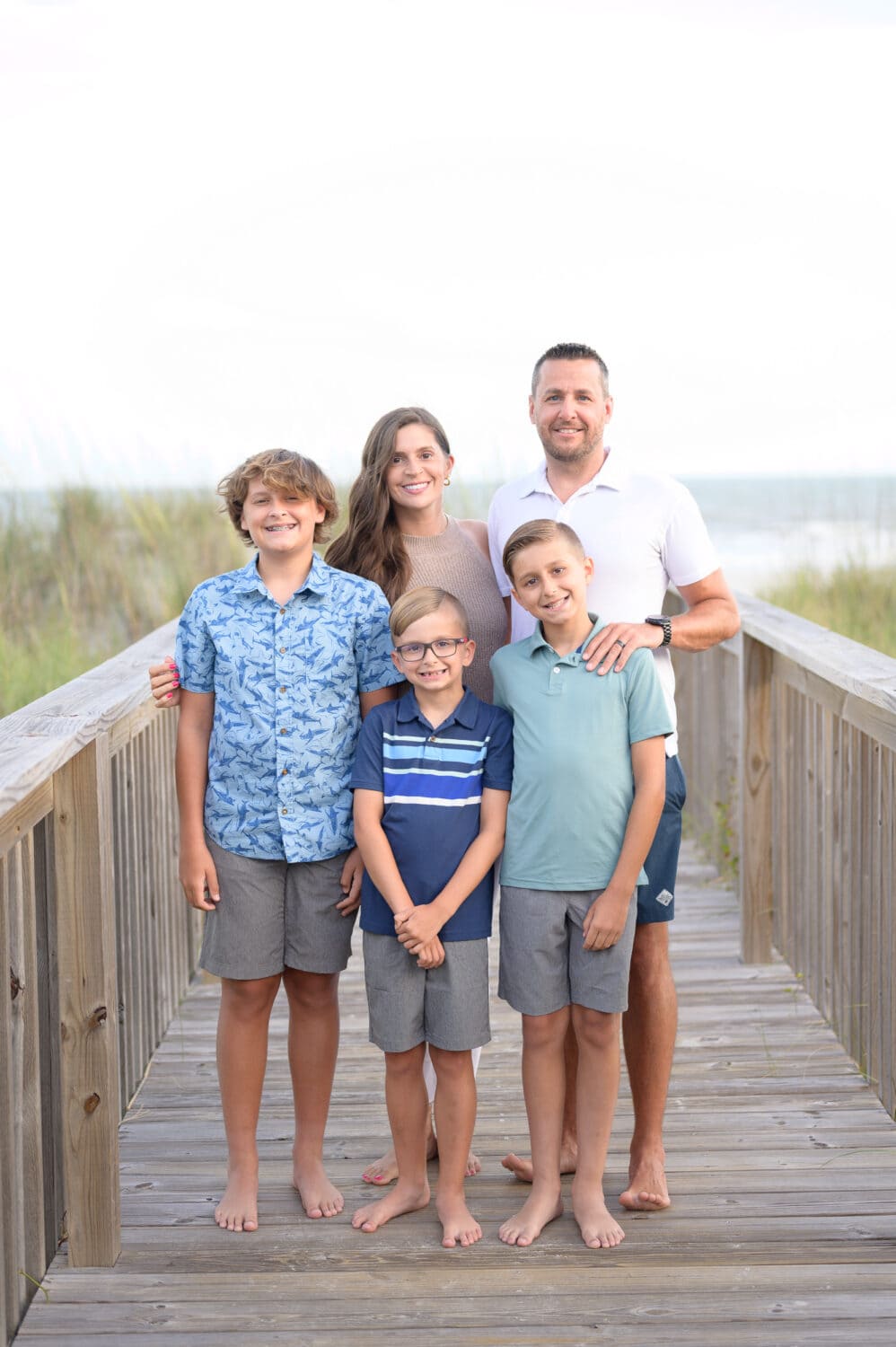 Family on the boardwalk - North Myrtle Beach