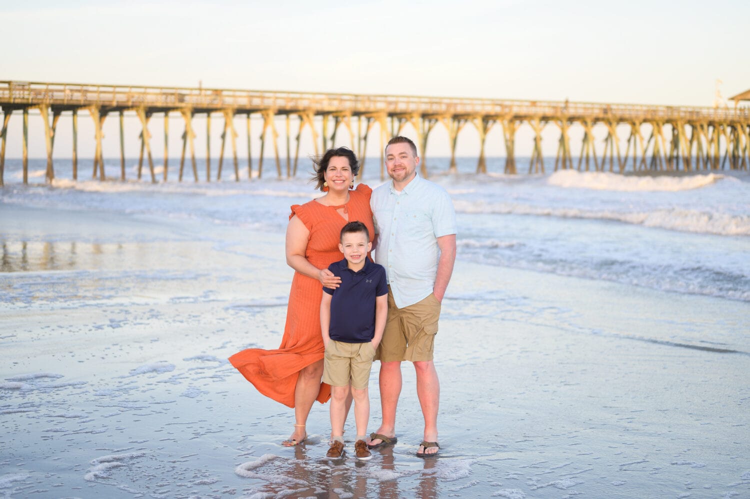 Family pictures in the Spring on the beach - Myrtle Beach State Park