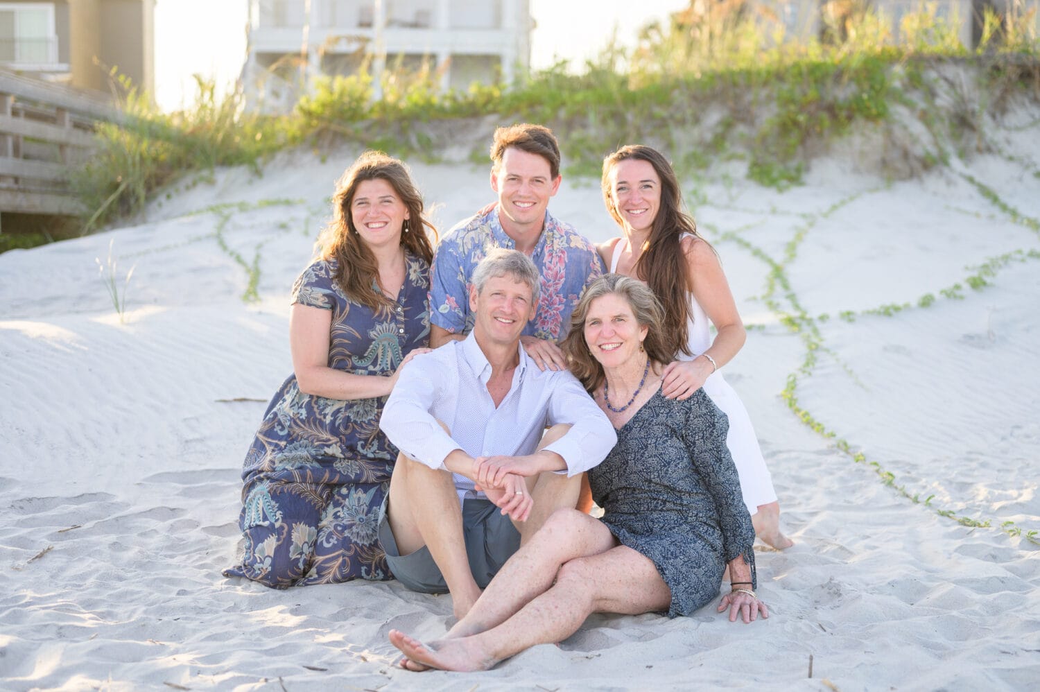 Family with all grown up children on the beach - Pawleys Island