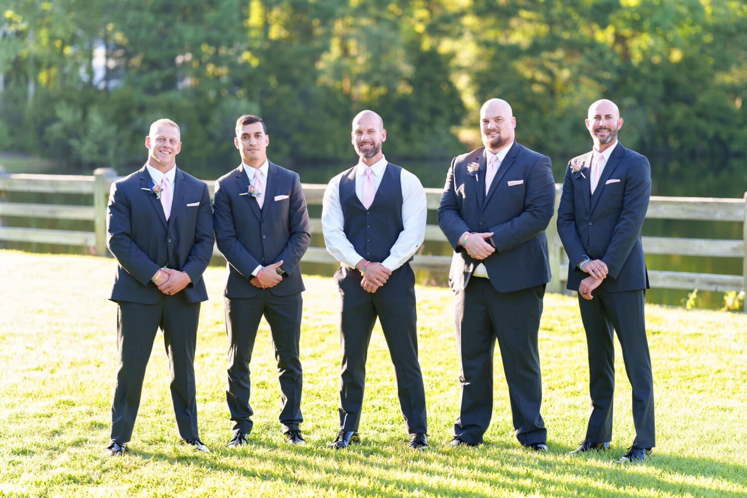 Picture with the groomsmen - The Pavilion at Pepper Plantation