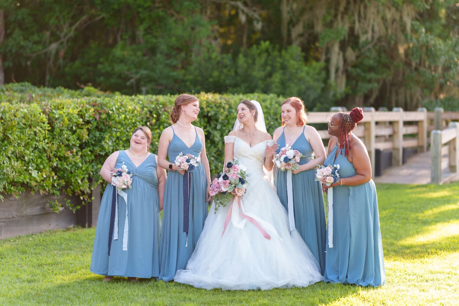 Portraits with the bridesmaids - The Pavilion at Pepper Plantation