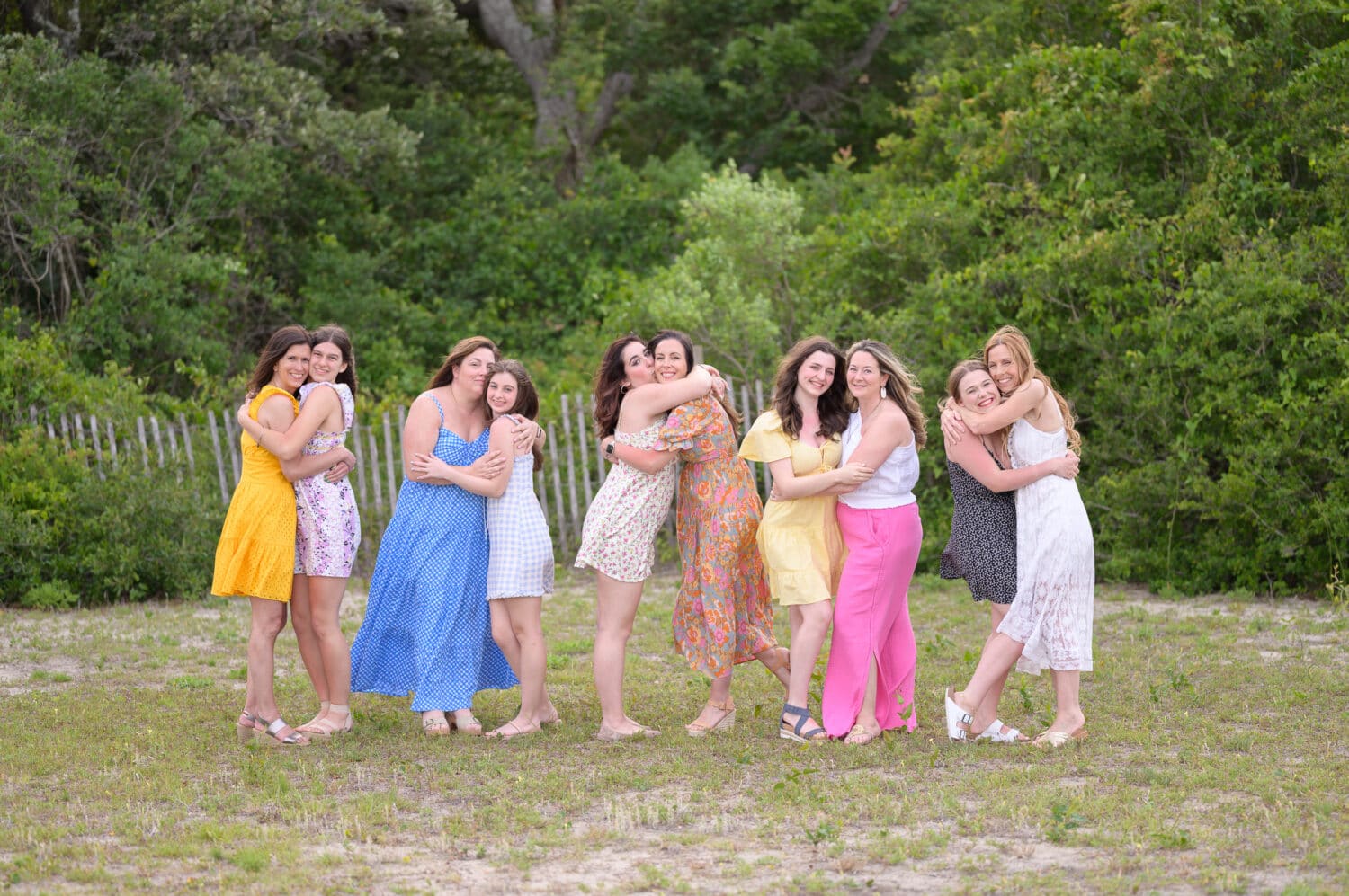 Senior portraits with 5 girls at the same time - Myrtle Beach State Park