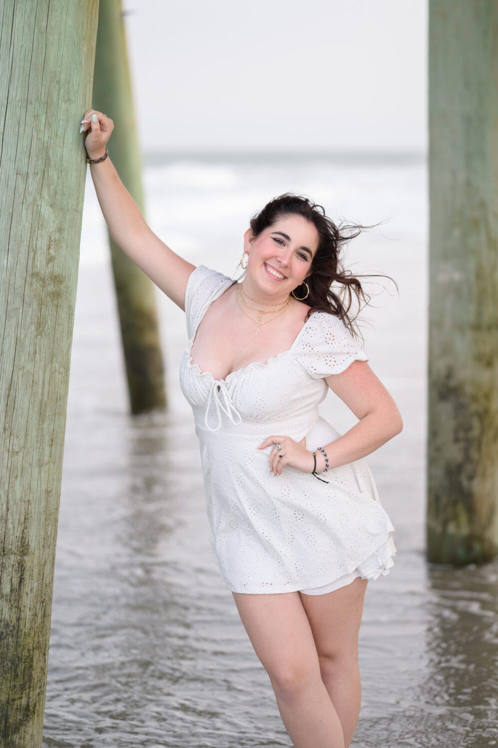 Senior portraits with 5 girls at the same time - Myrtle Beach State Park