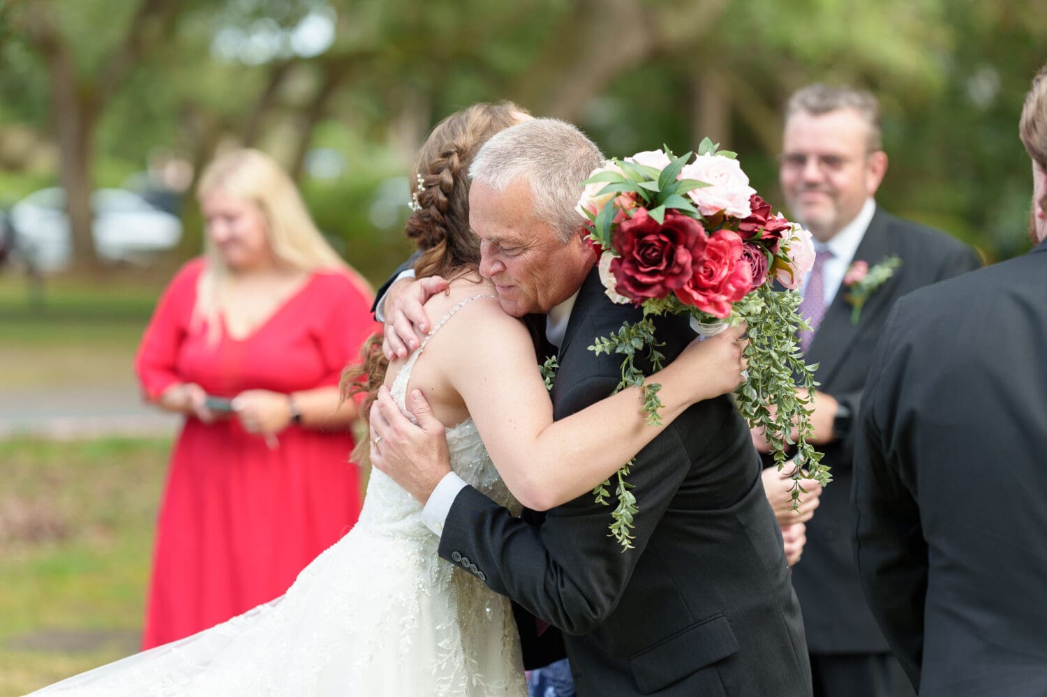 Hugs after the ceremony - Litchfield Country Club