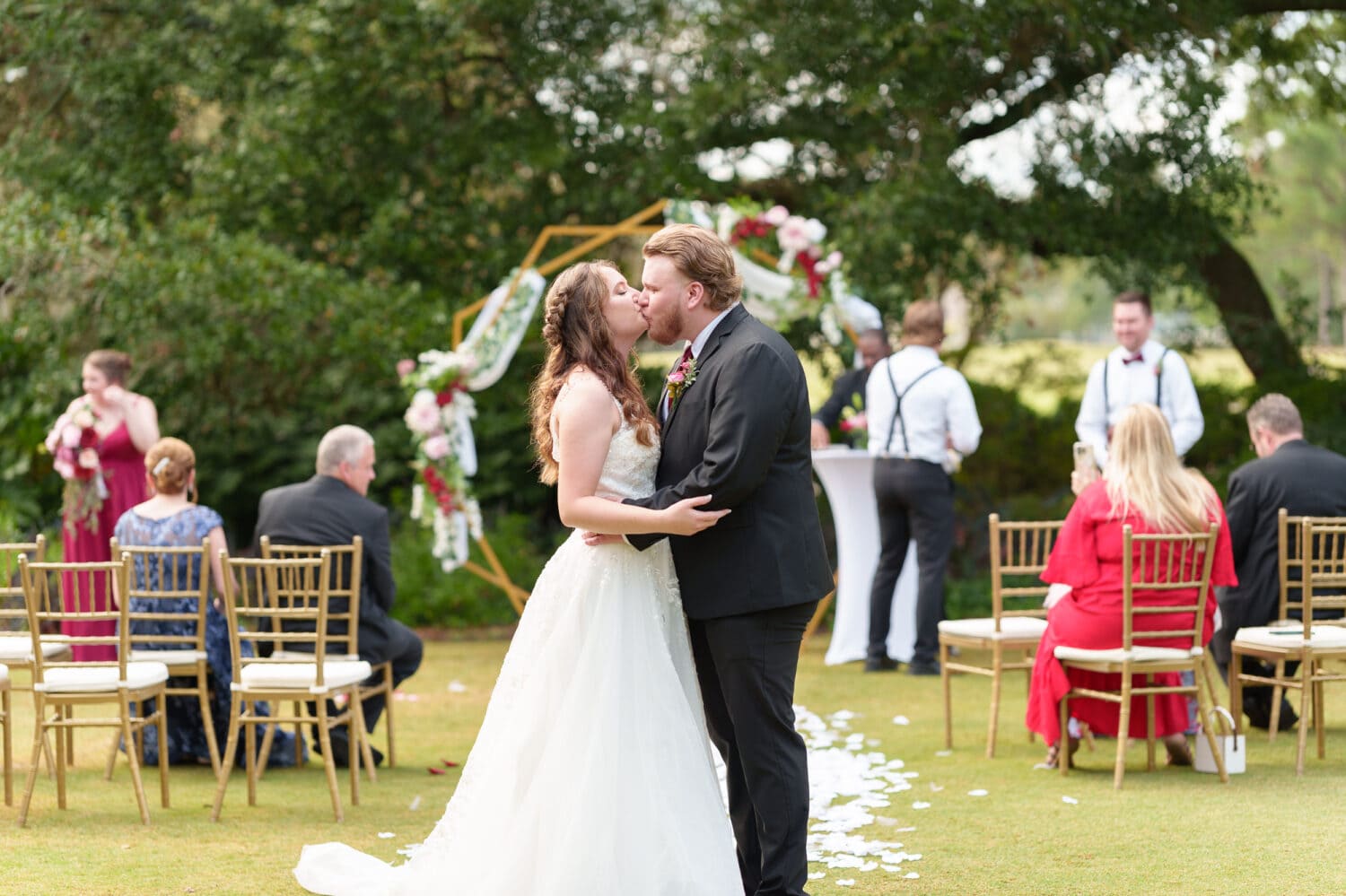 Kiss after the ceremony - Litchfield Country Club