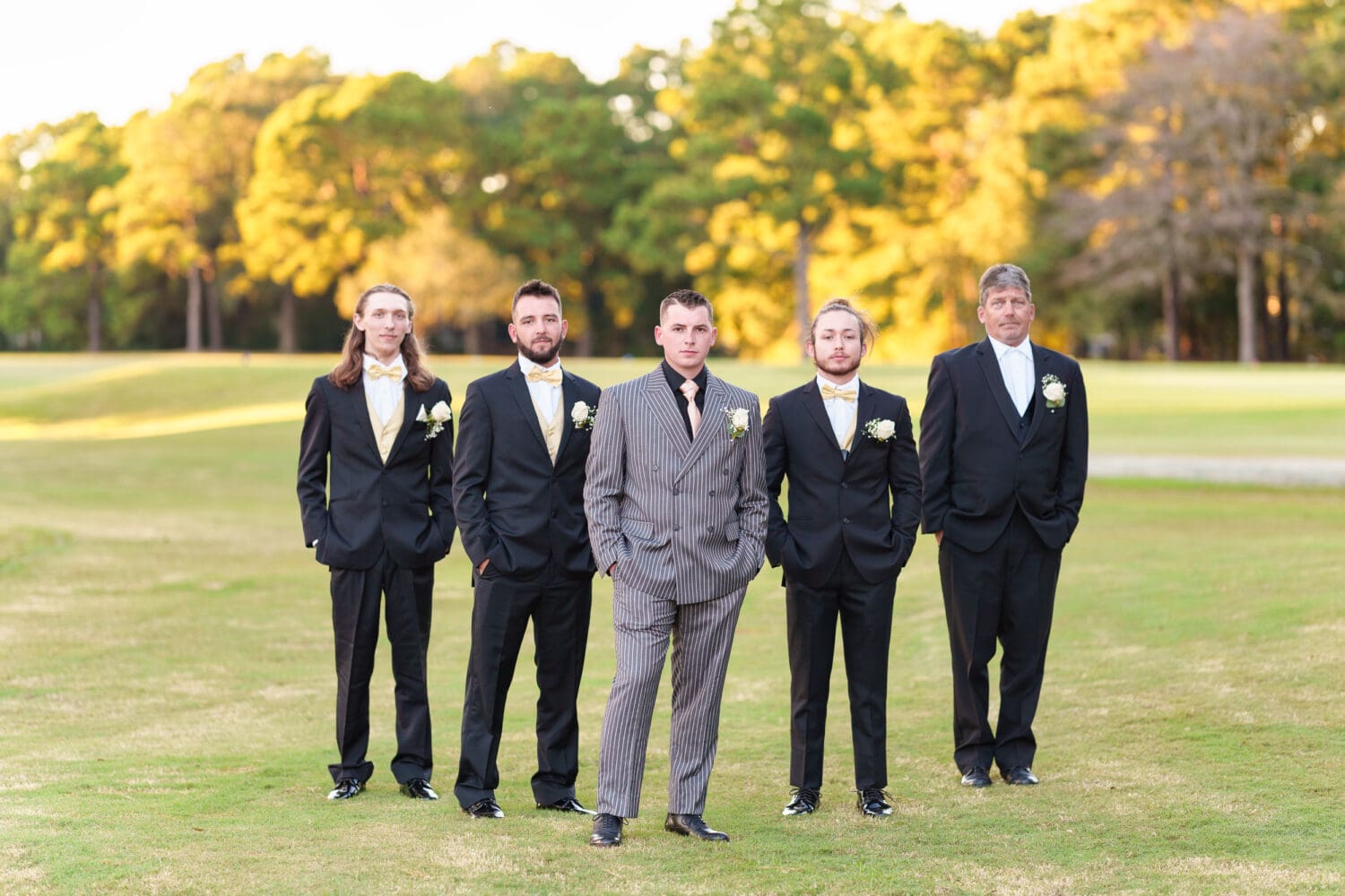 Flying V from the groomsmen - Litchfield Country Club