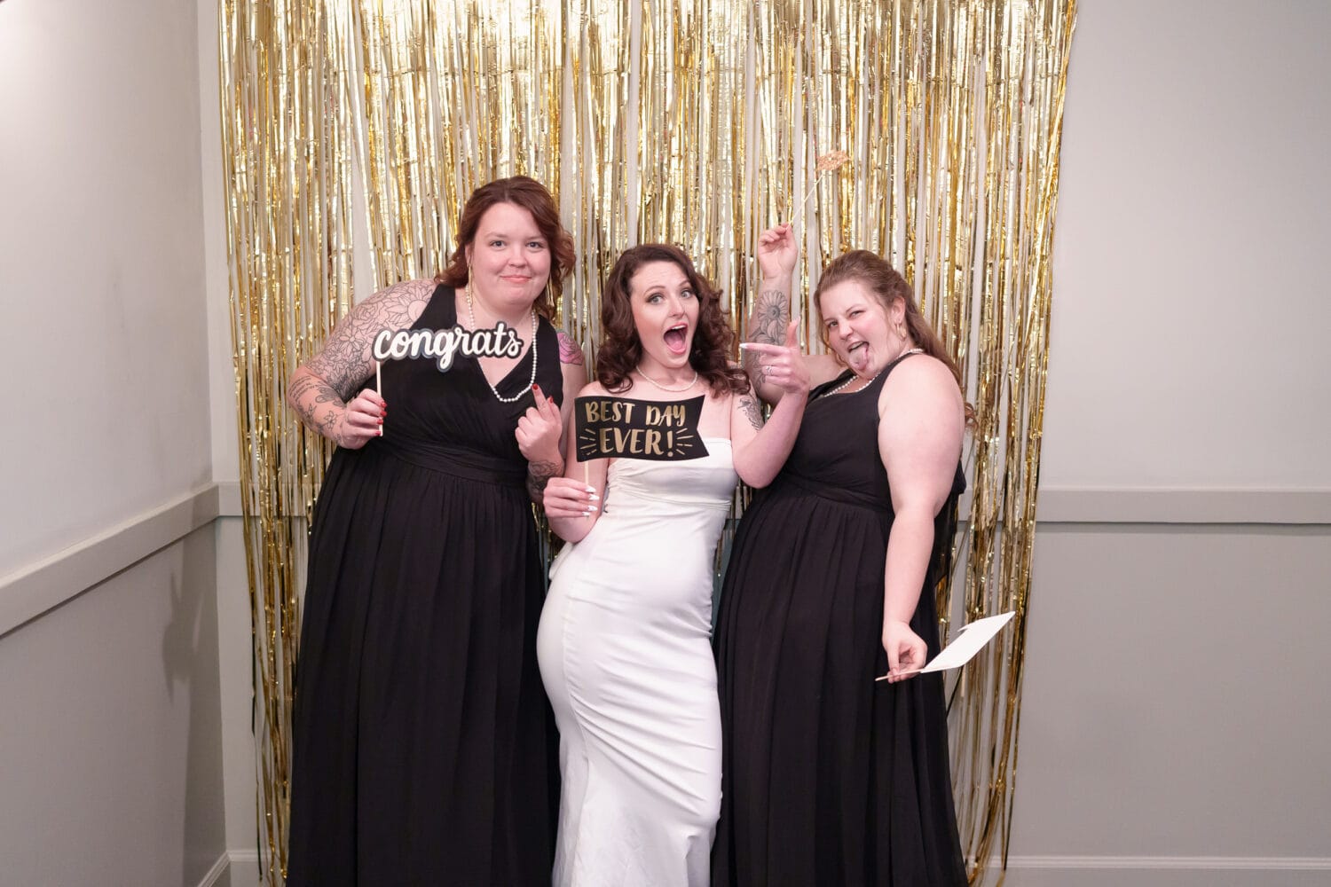 Girls in the DIY photo booth - Litchfield Country Club