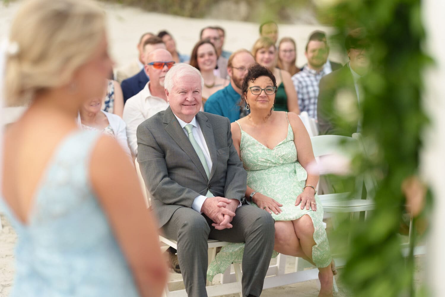 Pictures of the parents during the ceremony - Hilton Myrtle Beach Resort