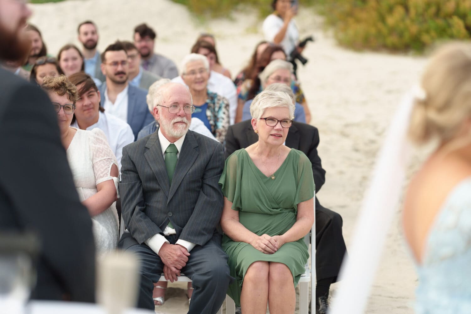 Pictures of the parents during the ceremony - Hilton Myrtle Beach Resort