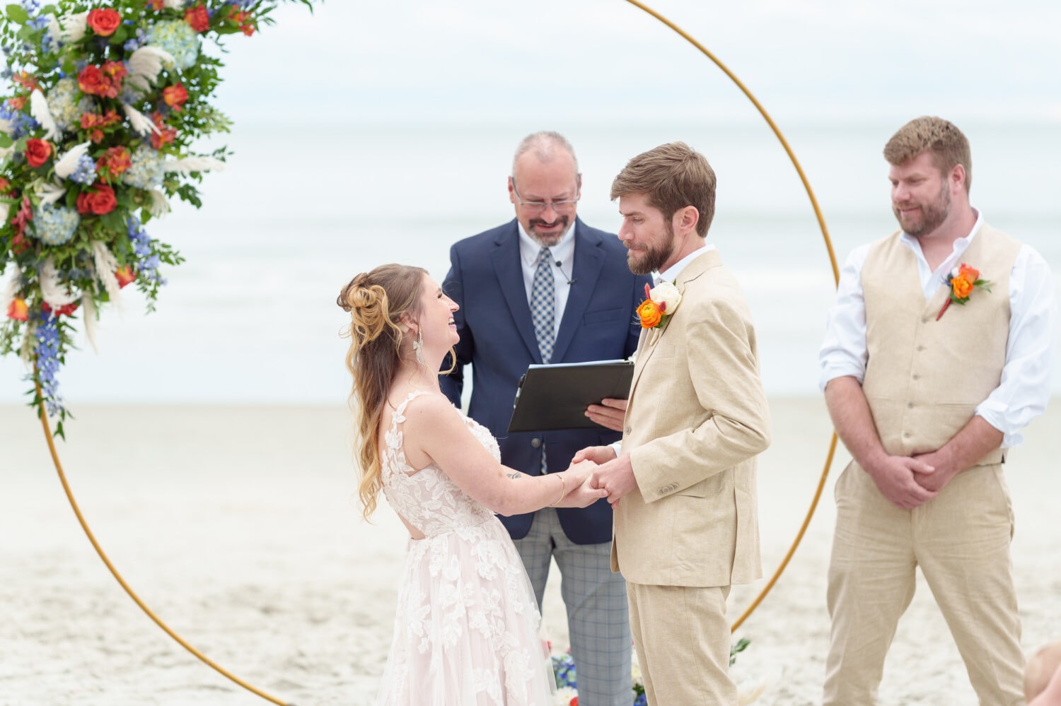 Big smiles during the vows - 21 Main Events - North Myrtle Beach