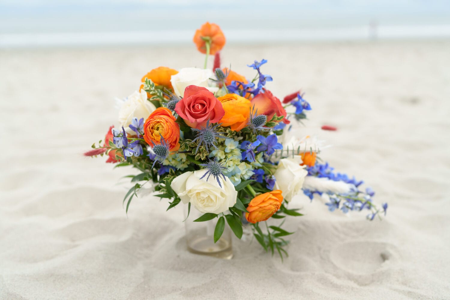 Bouquet sitting in the sand - 21 Main Events - North Myrtle Beach