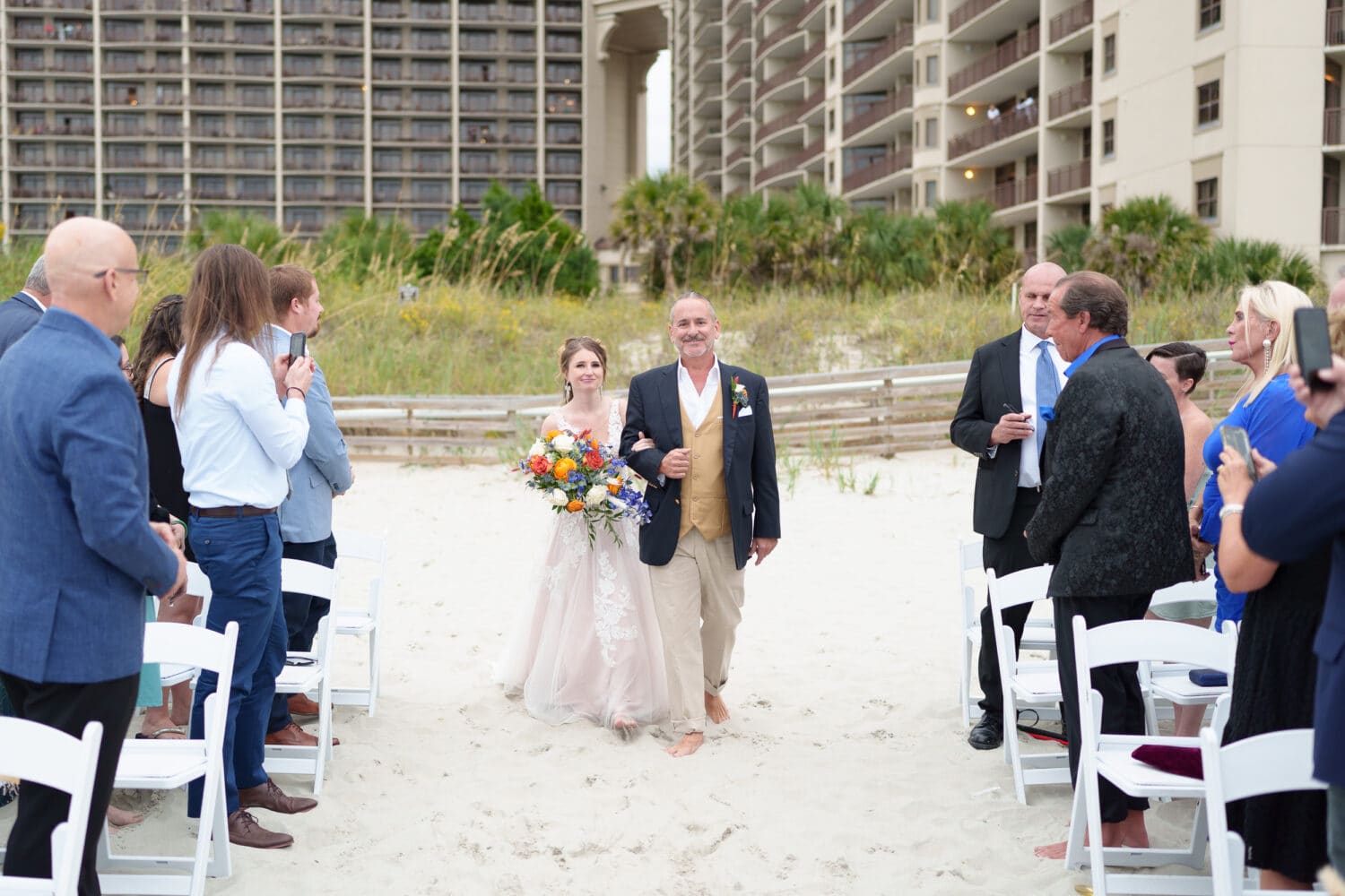 Father walking bride down the aisle - 21 Main Events - North Myrtle Beach